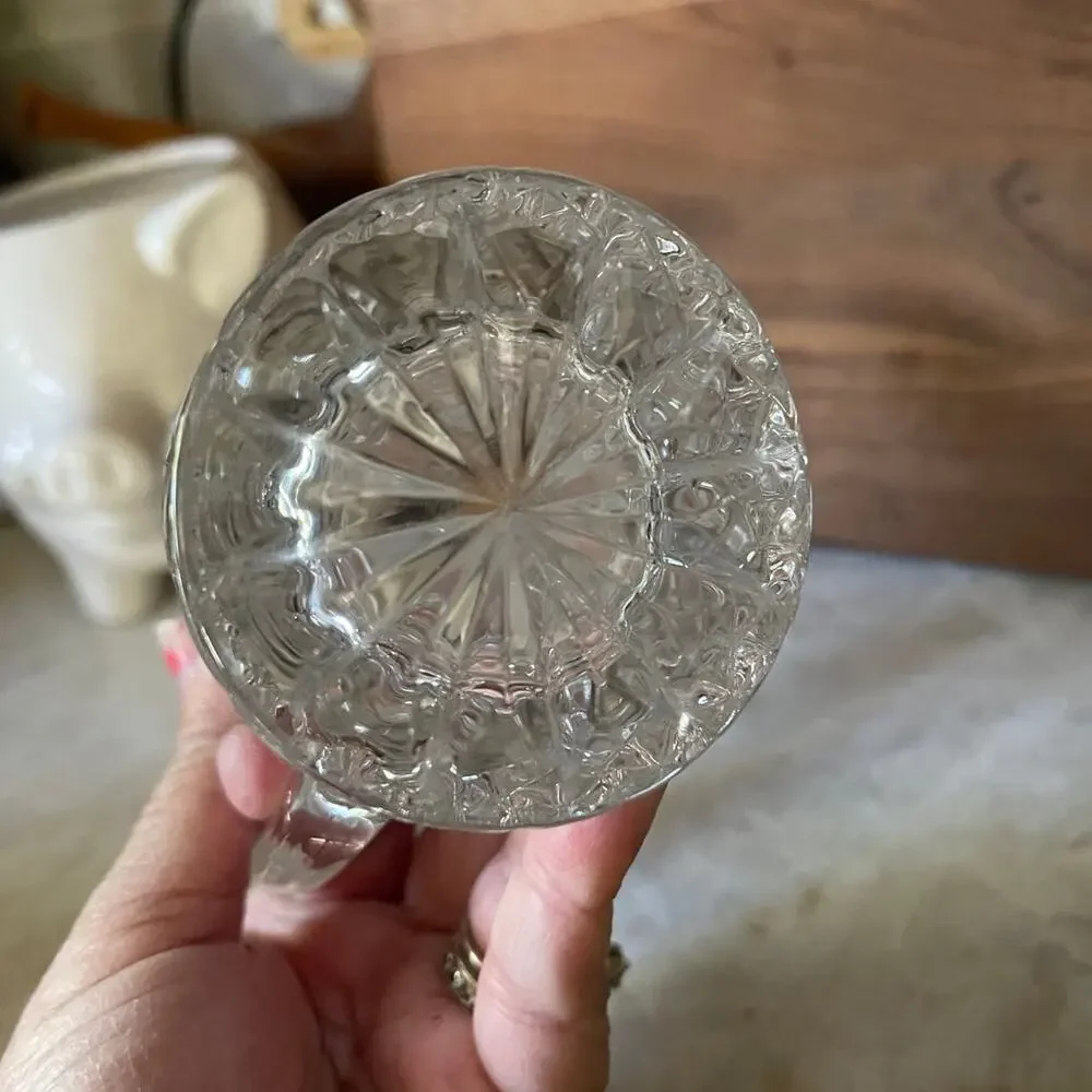 Vintage 24% lead Crystal carafe pitcher 6”